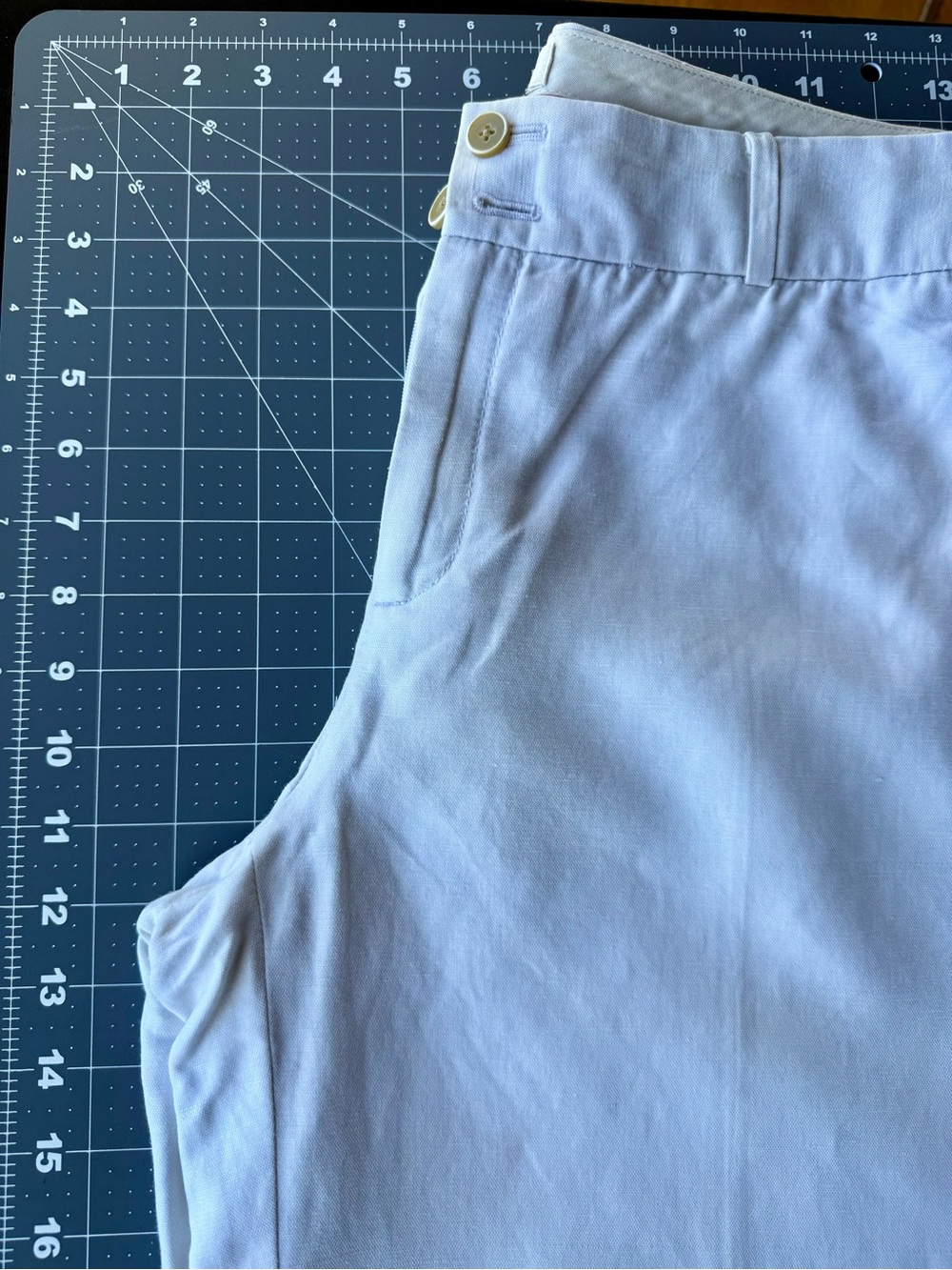 Banana Republic * Linen Martin Fit White Pants Trouser * Size 12 - Picture 8 of 16